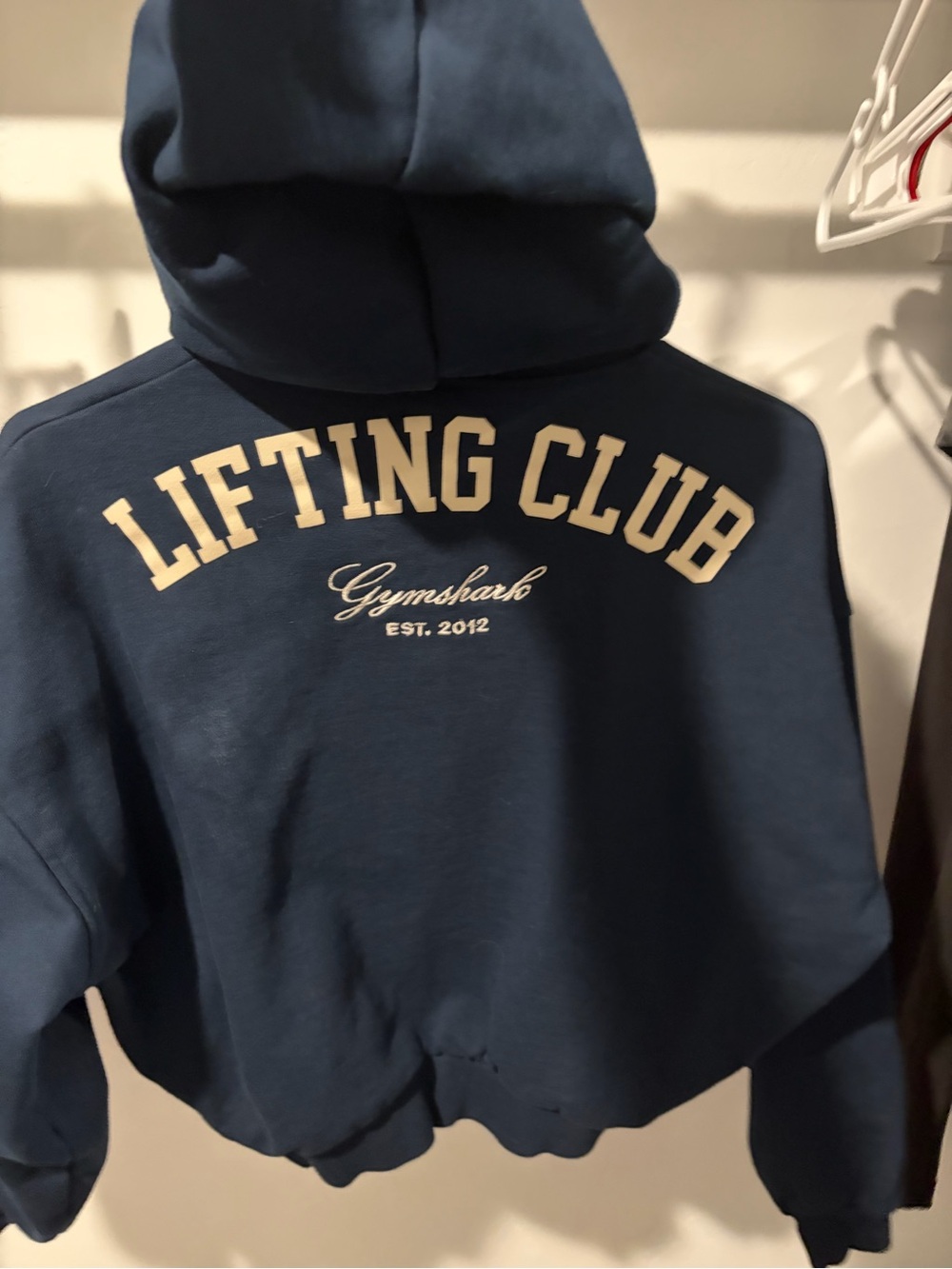 Gymshark Hoodie Cropped Full Zip Sweatshirt Logo Activewear